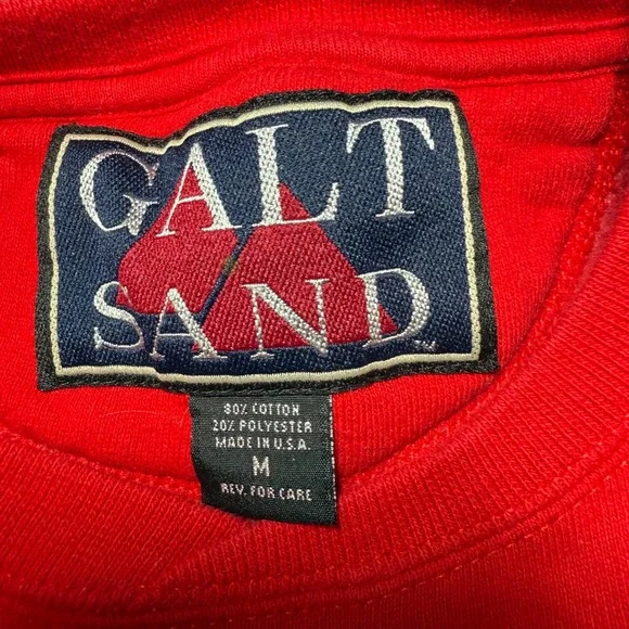 Galt Sand Red USA Vintage Embroidered Crewneck Sweatshirt Women Size Medium - Picture 6 of 8